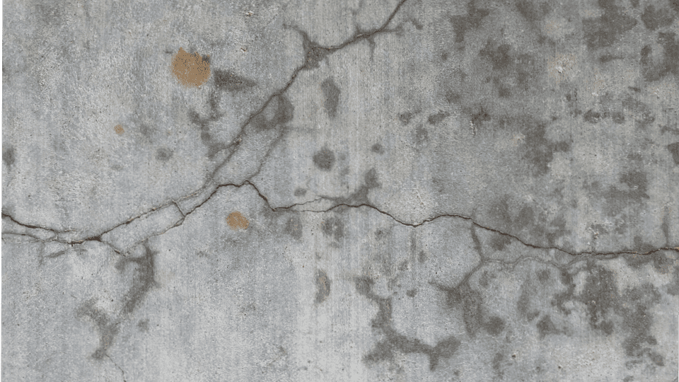 damaged concrete, damaged from warm weather